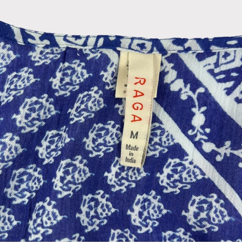 Raga Patchwork Printed Short Sleeve Peasant Top S… - image 3